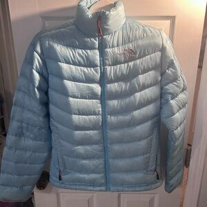 The North Face Sky Blue Quilted Jacket
